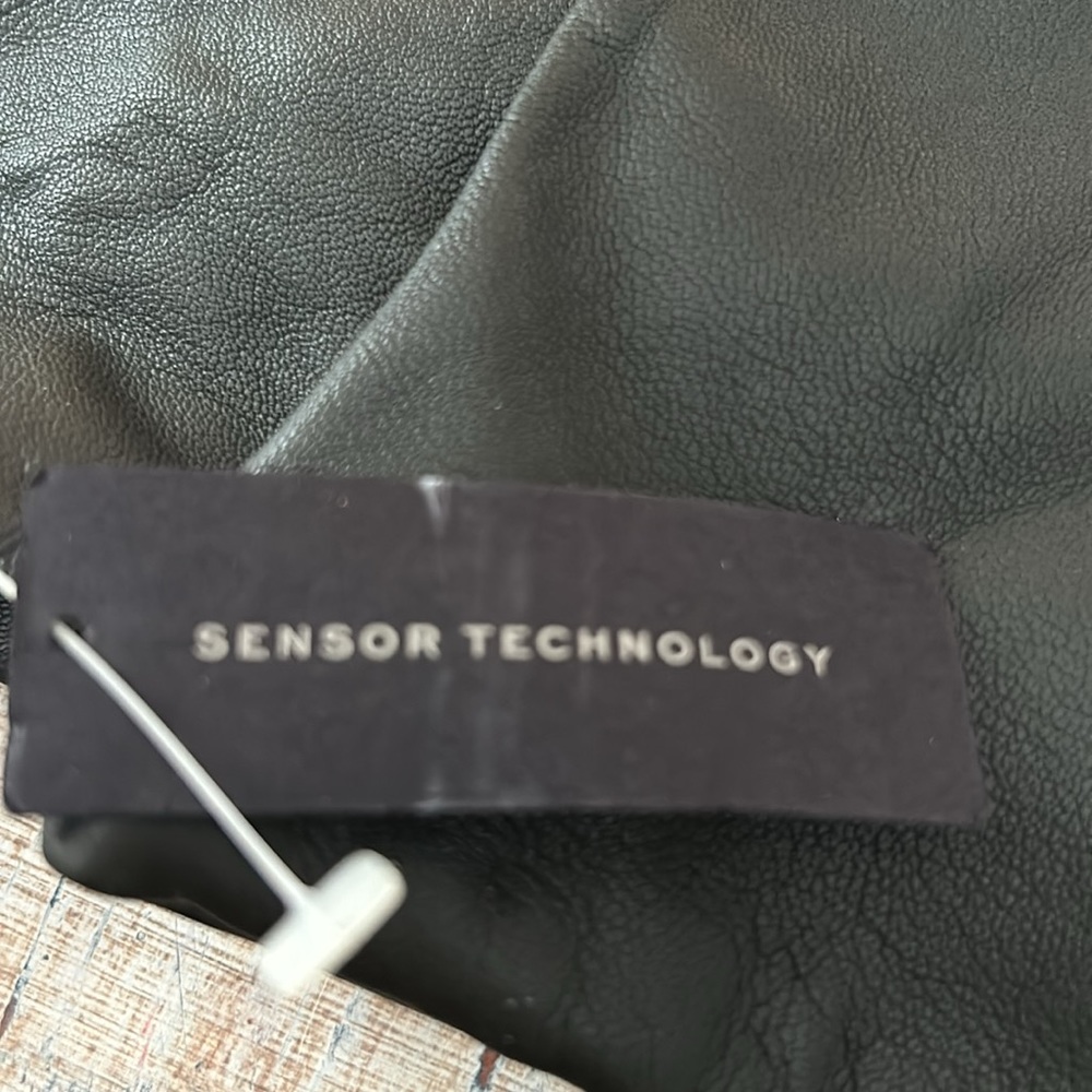 NWT Banana Republic Pine Green Long Leather Lined Gloves medium